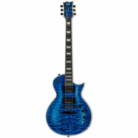 LTD Deluxe EC-1000 Piezo See Thru Blue