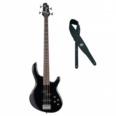 Cort Action Bass Plus Black med Gaucho Padded Strap