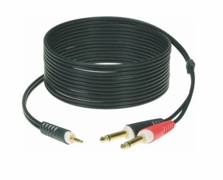 Klotz Y-kabel Stereo Minijack - X2 Jack mono 3m