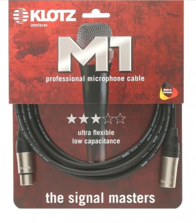 Klotz M1 3m Professional Microphone Cable Black
