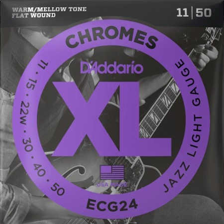 D'Addario ECG24 Chromes Flat Wound (011-050)