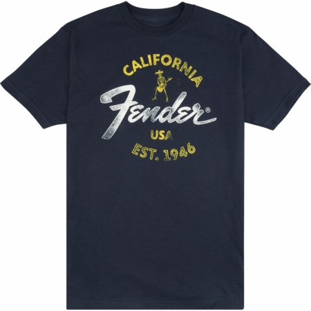 Fender T-Skjorte Baja Blue Blå