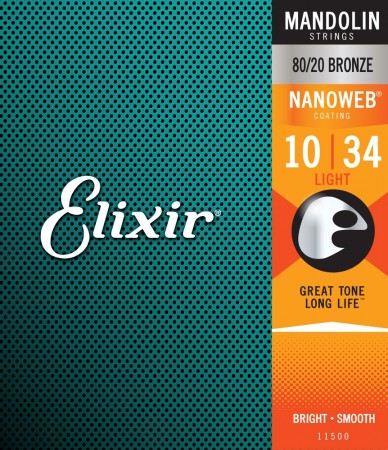 Elixir 11500 Nanoweb 80/20 Br. Mandolin (010-034)