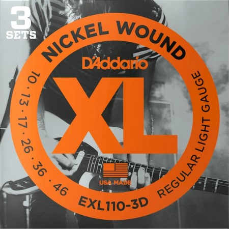 D´Addario EXL110-3D Elgitar (010-046) 3pk