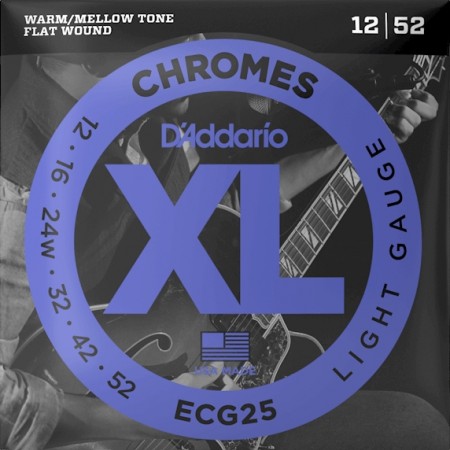 D'Addario ECG25 Chromes Flat Wound (012-052)